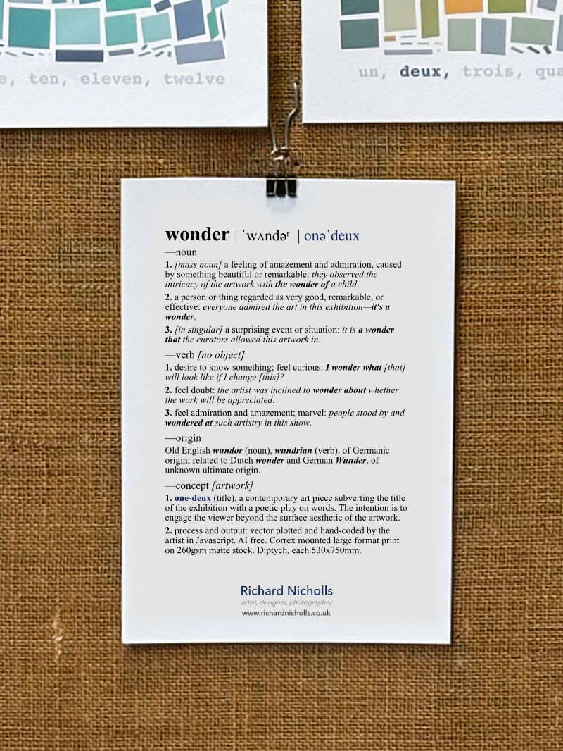one-deux by Richard Nicholls wonder exhibition